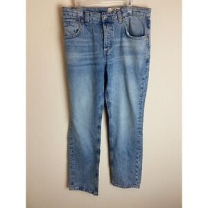 We The Free Womens Jeans Blue Size 29 Medium Wash Zip Button Denim CRVY